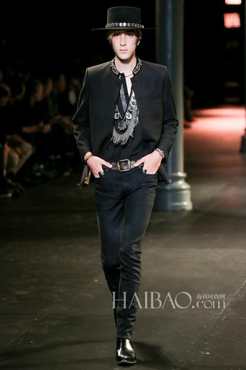 圣罗兰 (saint laurent) 2015春夏男装秀,海报时尚网带你亲临2015春夏