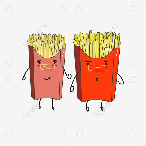 kiss漫动画动漫人物搜图114分享高清卡通情侣薯条插画图片免费下载