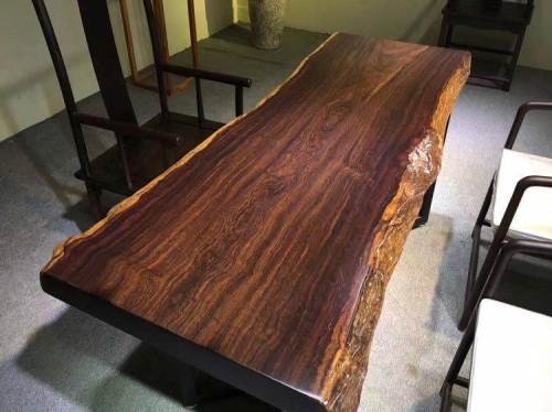 精品黑檀实木大板桌巴西花梨木奥坎木办公桌茶桌hui?