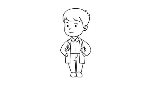 男医生简笔画