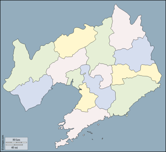 辽宁省 : 免费地图, 免费的空白地图, 免费的轮廓地图, 免费基地地图
