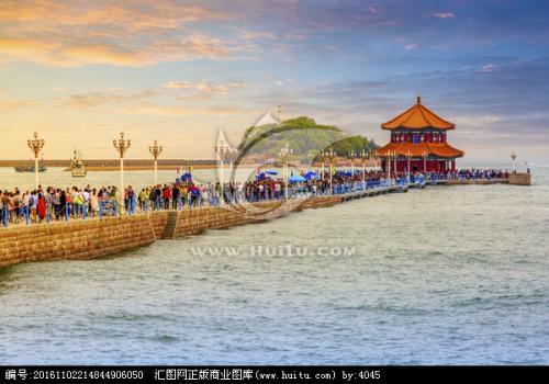 青岛风景栈桥简笔画