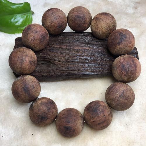 降真香手串 天然缅甸奇楠小叶降真香佛珠手串藤香木满