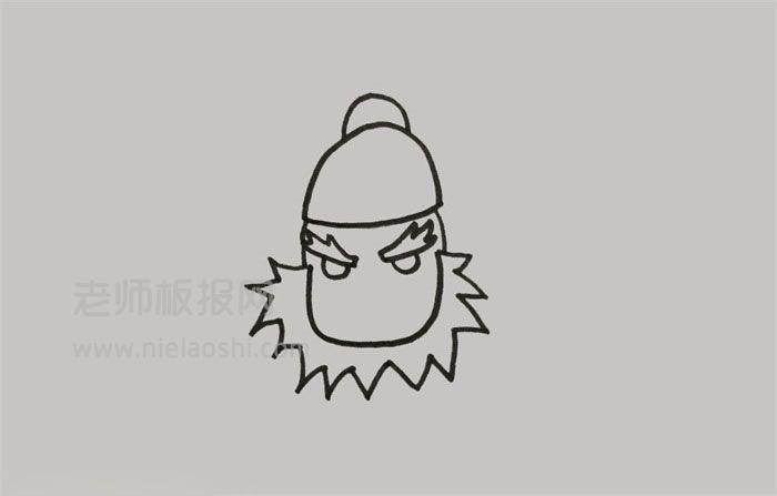 张飞简笔画图片 张飞如何画的