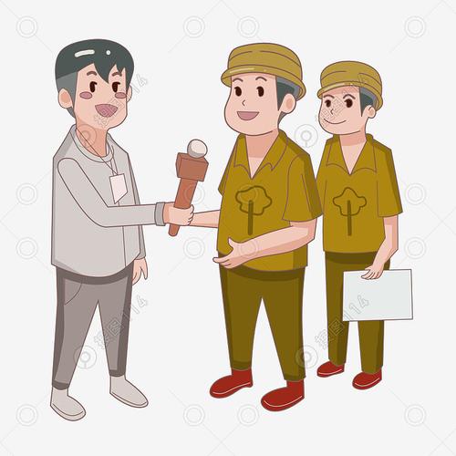 标签:记者节记者采访员工施工工作劳动勤劳品质奉献精神简约风插画