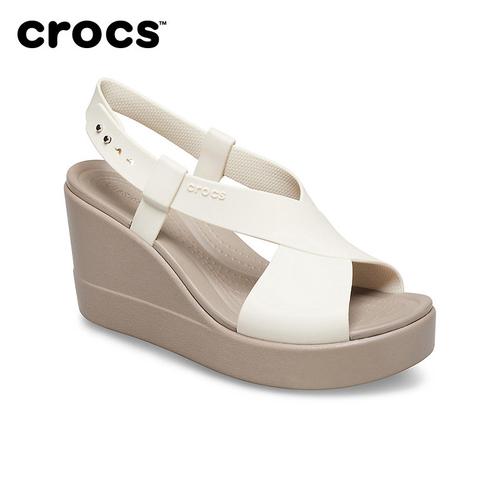 crocs卡骆驰女鞋2020夏季新款布鲁克林坡跟轻便舒适凉鞋潮206222