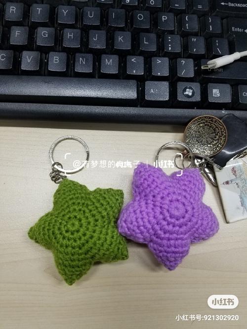 钩织小五角星挂件【图解】_挂件_钩针编织_兴趣爱好