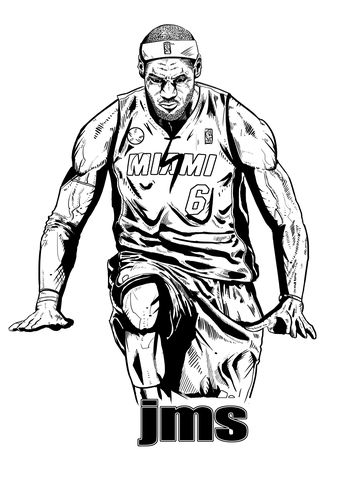 热火 詹姆斯|插画|创作习作|ni8337 - 原创作品 - 站酷 (zcool)