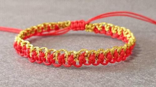 平结编织的手链象征富贵平安简约又漂亮图文教程详细易懂