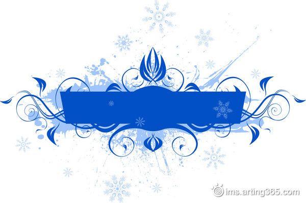 蓝色花纹边框 #采集大赛