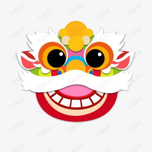 中国风剪纸狮子头psd源文件