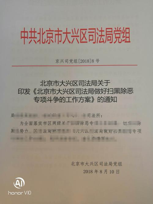 2018年文件:京兴司党组【2018】8号,22号文件