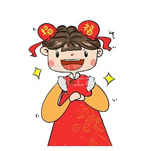 图怪兽原创元素过年好卡通表情包