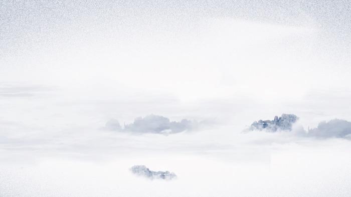 淡雅云海ppt背景图片