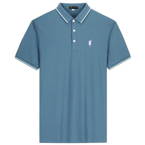 polo sport棉质polo衫男夏季大码t恤衫男新款休闲纯色翻领上衣男装