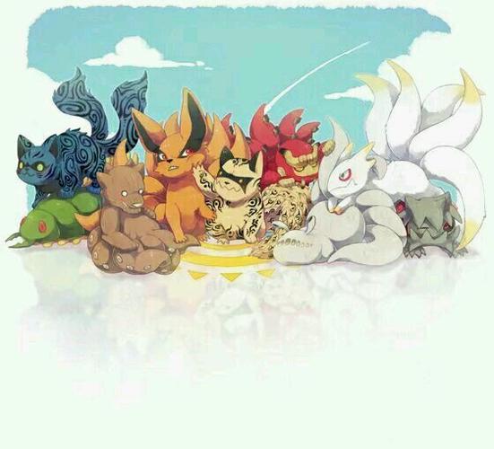 谁能赠我九只尾兽小时候围坐在一起的图片,谢谢啊_火影忍者吧_百度