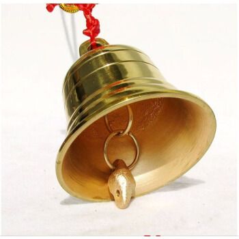 益鼎贵 铜铃铛五帝钱挂件 二寸铜铃