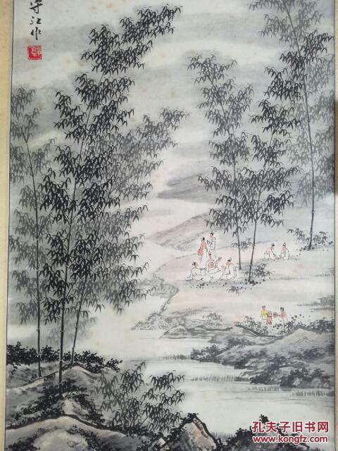 民国乡绅山水画,竹林七贤,顺丰速运包邮,如果是印刷品赔偿买家100倍