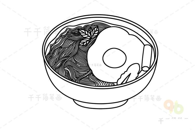 蔬菜简笔画 新昌榨面简笔画 榨面又名米粉干,产于越乡-浙江剡县,据