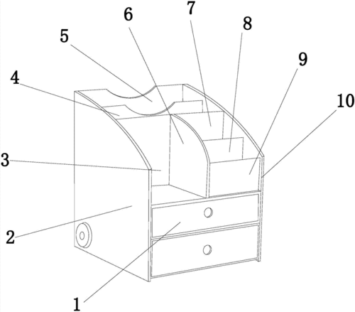 一种基于教学专用的抽拉式文具收纳盒的制作方法