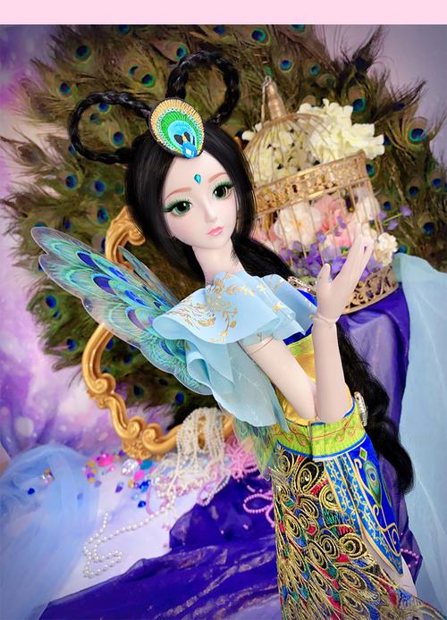 叶罗丽精灵梦孔雀60厘米芭比娃娃大礼盒洋娃娃玩具女孩礼物
