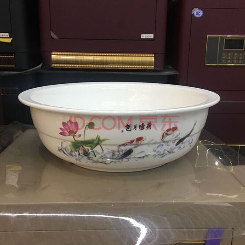 瓷盆厨房用 老式家用陶瓷和面盆大号厨房加厚加深陶瓷