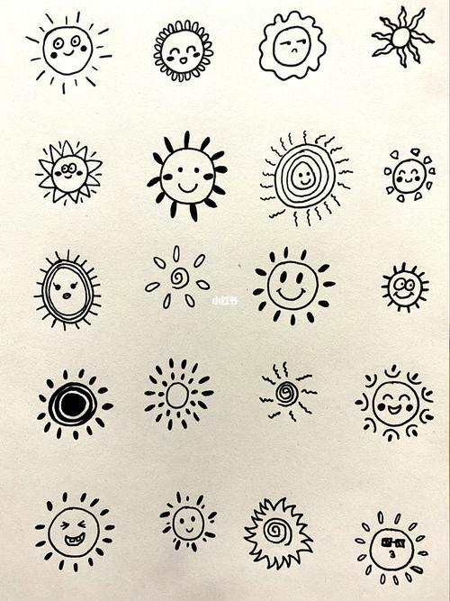 小太阳简笔画小太阳简笔画图片可爱