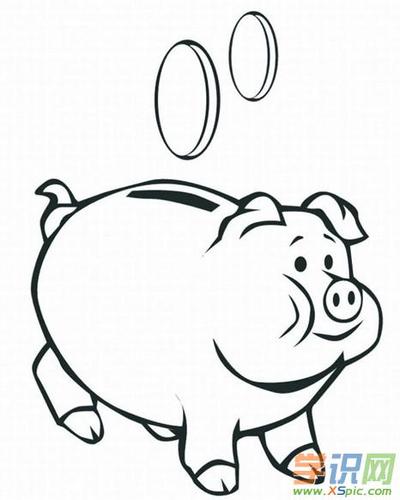 存钱罐小猪简笔画图片大全