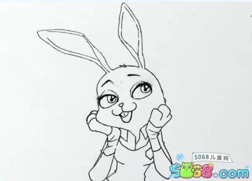 兔子朱迪 简笔画 头像 第1页