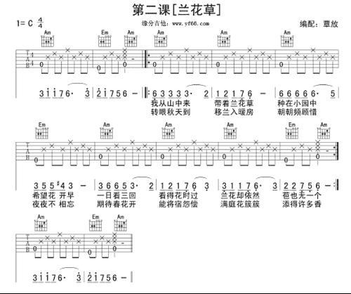 几首经典简单的歌曲吉他谱