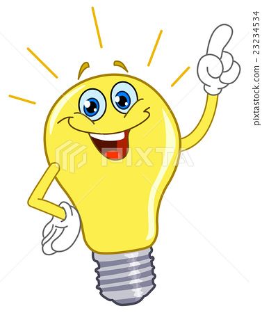 图库插图: cartoon light bulb