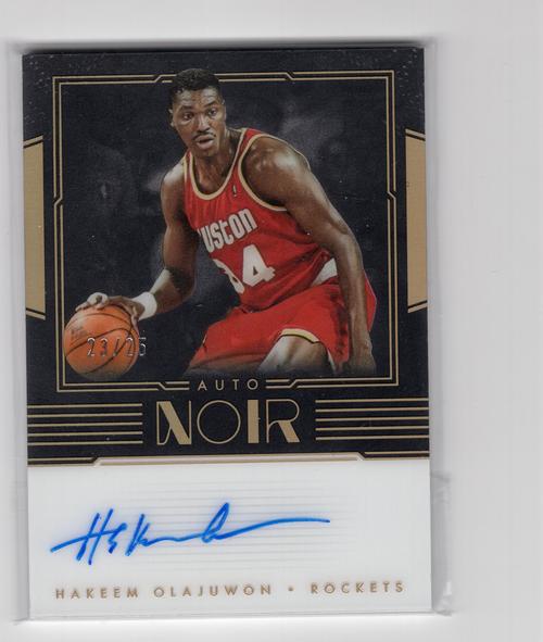 【xx】2017-18 panini noir 火箭奥拉朱旺镜面签字 /25