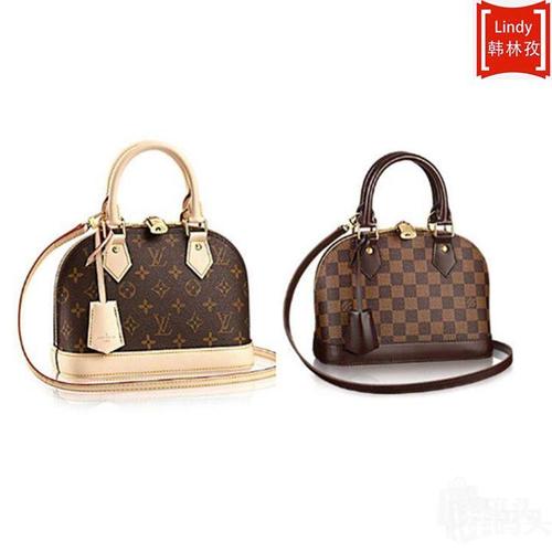 lv 路易威登 louisvuitton 女包 经典贝壳包 alma bb老花/棋盘
