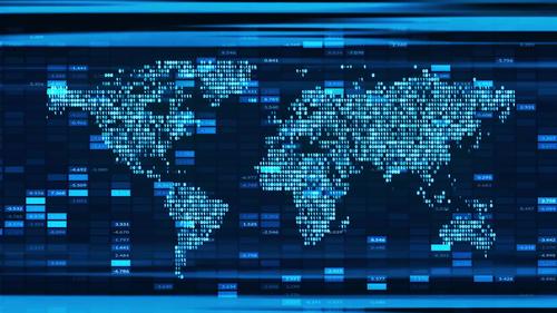 数字科技地图背景