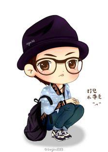 q版手绘 周笔畅 无水印