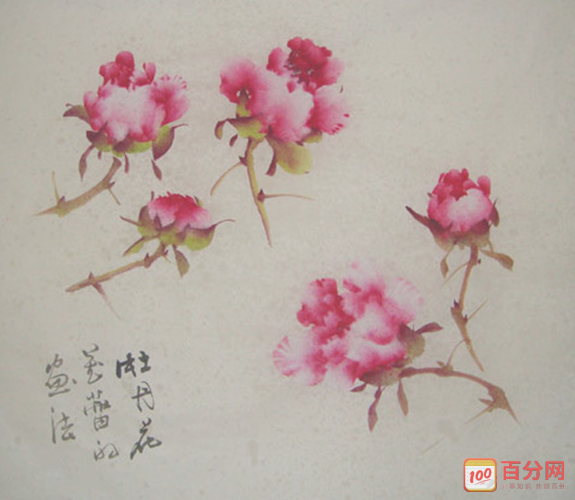国画入门牡丹花的画法教程