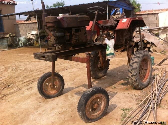 今天见一辆高脚拖拉机