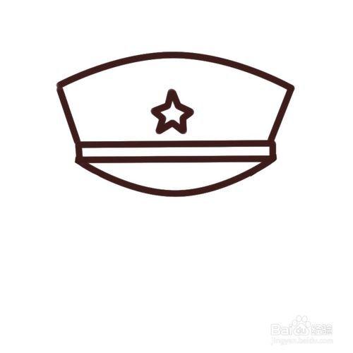 军帽彩色简笔画