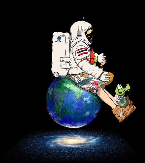 宇宙泰长卷插画及品牌ip形象
