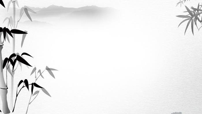 淡雅水墨荷花ppt背景图片