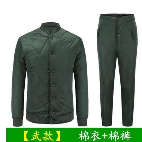 棉衣棉裤套装保暖军绿棉衣长袖秋冬棉服寒区武警防寒棉衣裤 07 正配