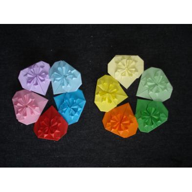 长方形折纸心花怒放 手工折纸大全-蒲城教育文学网