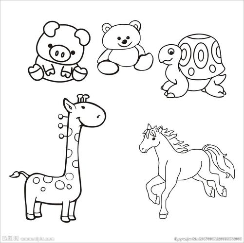 动物线条图设计图__绘画书法_文化艺术_设计图库_昵图