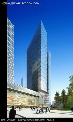 单体大厦建筑效果图