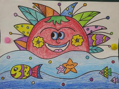 幼儿园儿童画,哪个太阳画得最好看?