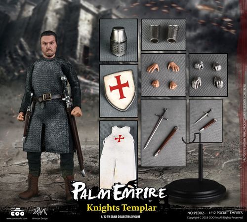 [cm-pe002] coo model 1:12 pocket empires knights templar figure