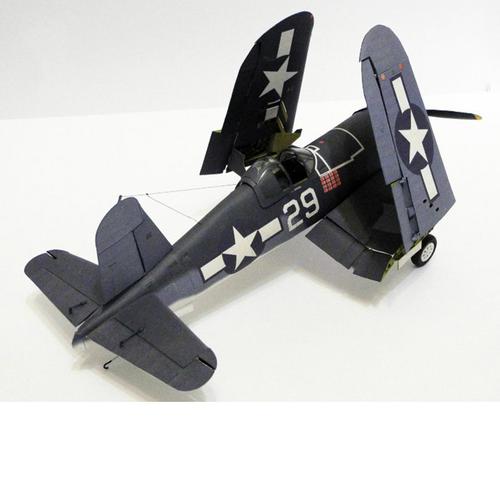 纸模型 1:33 美国f4u-1a海盗舰载战斗机 飞机模型 diy 军事迷