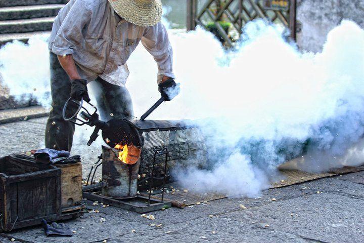 老式炒爆米花机