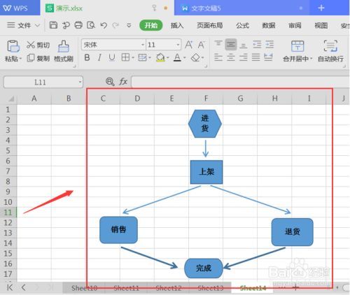 excel表格如何生成流程图?