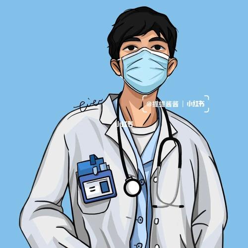 手绘头像|男医生头像